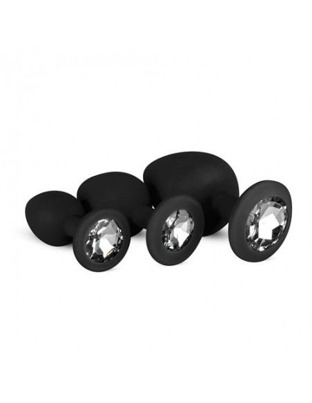 Plug-Diamond Plug Set-Black - Zestawy Korków Analnych - 9
