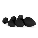 Zestaw korków analnych Diamond Plug Set-Black, 3-częściowy, silikonowy, z kamieniem, średnica 0,8-4 cm - 12