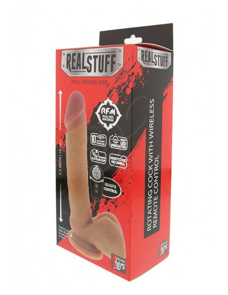 Wibrator-REALSTUFF 7.5INCH ROTATING REMOTE VIBE - Wibratory Realistyczne - 2