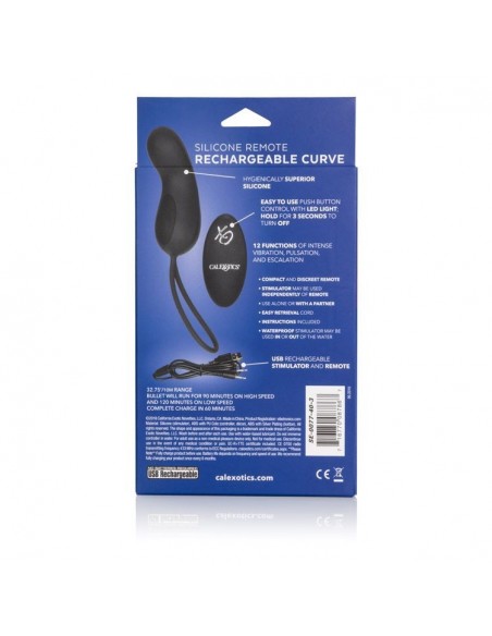 Jajko/wibr-REMOTE RECHARGEABLE CURVE BLACK - WIBRATORY NA PILOTA - 6