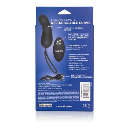 Wibrator Curve z wibracjami i pilotem 7,5 cm - 6