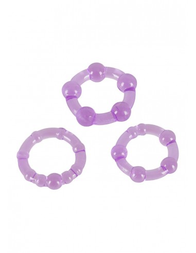 Zestaw pierścieni na penisa Get Hard lila - Pierścienie erekcyjne niewibrujące - 1