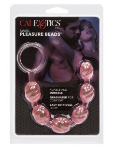 Plug/kulki-SWIRL PLEASURE BEADS PINK - Kulki analne, koraliki analne - 1