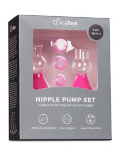 Przyssawki na sutki Pink Nipple Sucker Set - Pompki do sutków i pochwy - 1