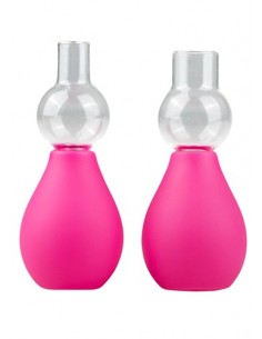 Przyssawki na sutki Pink Nipple Sucker Set - Pompki do sutków i pochwy - 1 2