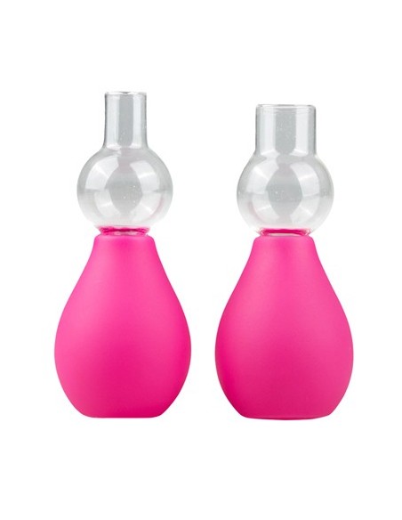 Przyssawki na sutki Pink Nipple Sucker Set - Pompki do sutków i pochwy - 2