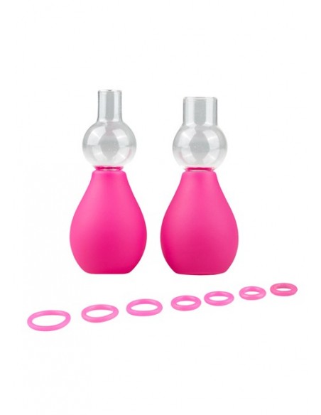 Przyssawki na sutki Pink Nipple Sucker Set - Pompki do sutków i pochwy - 4