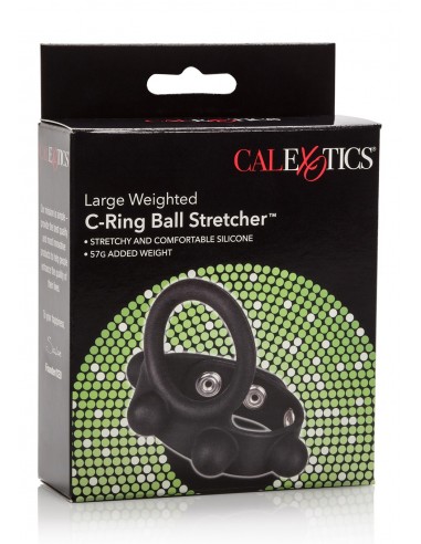 Pierścień na Penisa WEIGHTED C RING BALL STRETCHER L - Pierścienie erekcyjne niewibrujące - 2