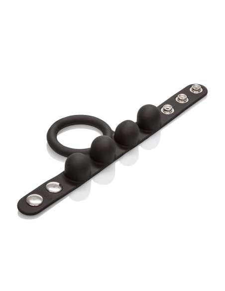 Pierścień na Penisa WEIGHTED C RING BALL STRETCHER L - Pierścienie erekcyjne niewibrujące - 3