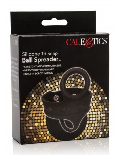 Pierścień na Penisa TRI-SNAP BALL SPREADER BLACK - Pierścienie erekcyjne niewibrujące - 1 2