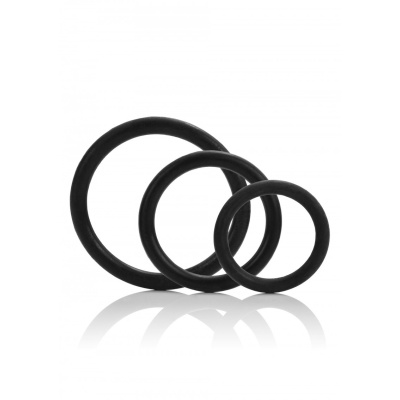 Zestaw pierścieni erekcyjnych Tri-Rings Black – 3 rozmiary (4/5/6 cm) - 1
