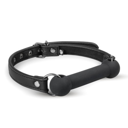 Knebel silikonowy w kształcie wędzidła z regulowanym paskiem 56 cm - 7
