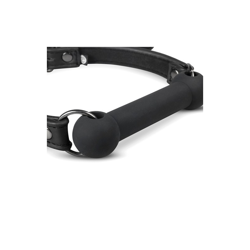Knebel silikonowy w kształcie wędzidła z regulowanym paskiem 56 cm - 10
