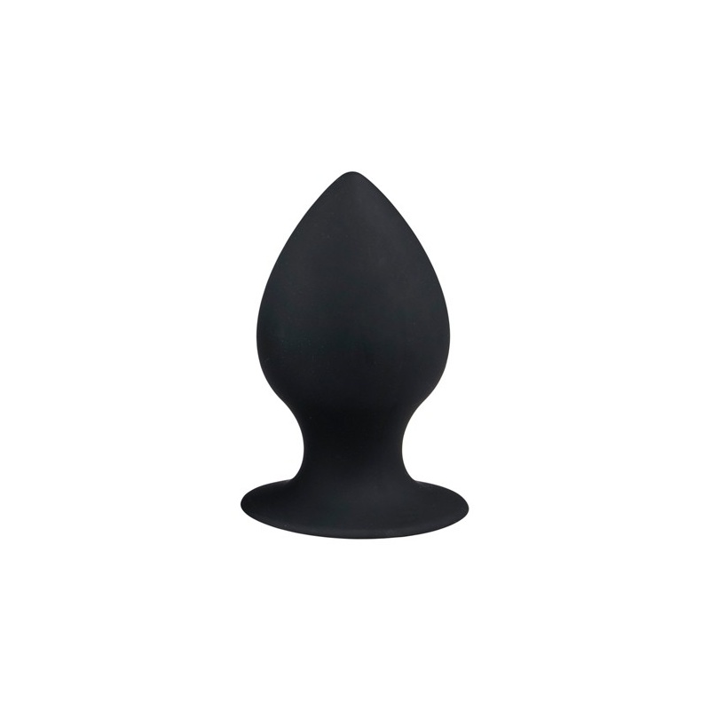 Korek analny gładki z silikonu z przyssawką, średni - 10 cm, średnica maks. 5 cm - 1