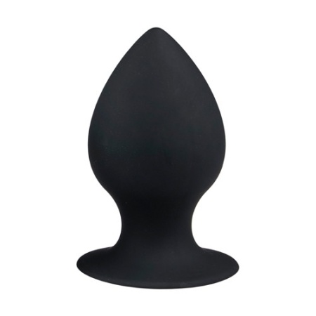 Korek analny gładki z silikonu z przyssawką, średni - 10 cm, średnica maks. 5 cm - 1