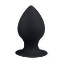 Korek analny gładki z silikonu z przyssawką, średni - 10 cm, średnica maks. 5 cm - 1