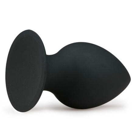 Korek analny gładki z silikonu z przyssawką, średni - 10 cm, średnica maks. 5 cm - 4