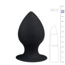 Korek analny gładki z silikonu z przyssawką, średni - 10 cm, średnica maks. 5 cm - 5