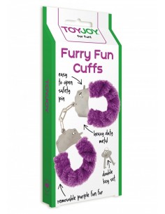 Kajdanki-FURRY FUN CUFFS PURPLE PLUSH - Kajdanki erotyczne - 1