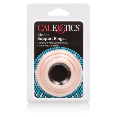 Zestaw 3 silikonowych pierścieni erekcyjnych Silicone Support Rings Light Skin Tone – średnice 3,25/3,75/5 cm - 1 2