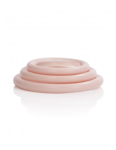 Zestaw pierścieni na penisa SILICONE SUPPORT RINGS IVORY - Pierścienie erekcyjne niewibrujące - 3