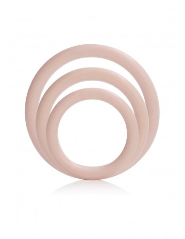 Zestaw pierścieni na penisa SILICONE SUPPORT RINGS IVORY - Pierścienie erekcyjne niewibrujące - 4