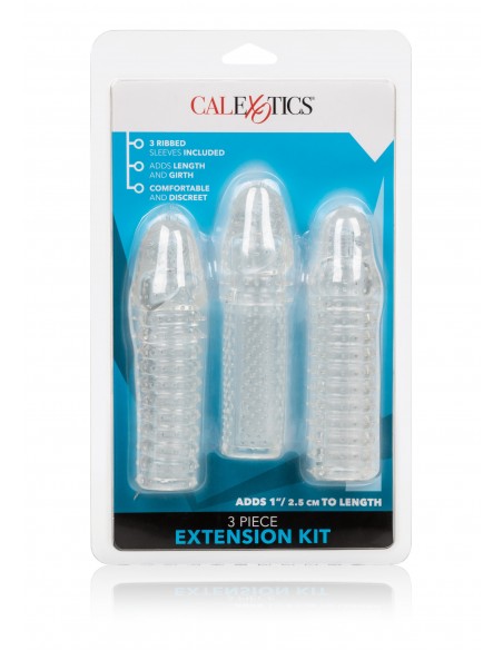 Stymulator-3 Piece Extension Kit - Przedłużki i nakładki na penisa - 2