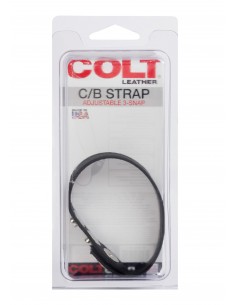 Pierścień na Penisa Colt Adjust 3 Snap Leather - Pierścienie erekcyjne niewibrujące - 1 2