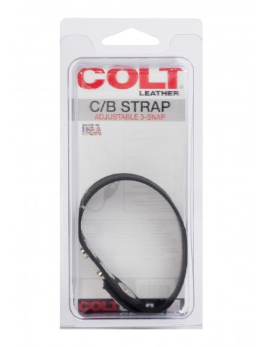 Pierścień na Penisa Colt Adjust 3 Snap Leather - Pierścienie erekcyjne niewibrujące - 2