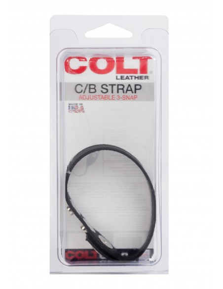 Pierścień na Penisa Colt Adjust 3 Snap Leather - Pierścienie erekcyjne niewibrujące - 2