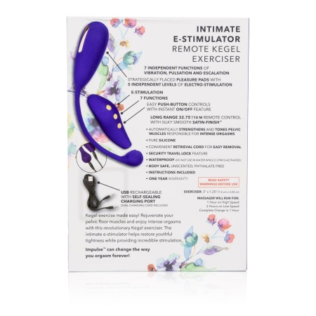 Wibrator dopochwowy Estim Remote Kegel Exerciser z elektrostymulacją i wibracjami, 7,25 cm - 3