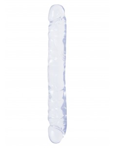 Dildo-DOUBLE DONG 12"""""""" TRANSPA JELLY - Dilda podwójne - 1