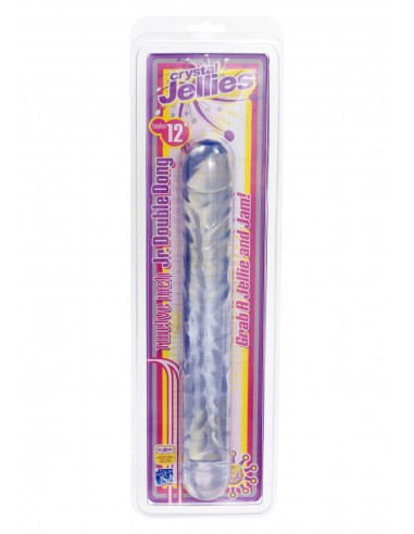 Dildo-DOUBLE DONG 12"""""""" TRANSPA JELLY - Dilda podwójne - 2