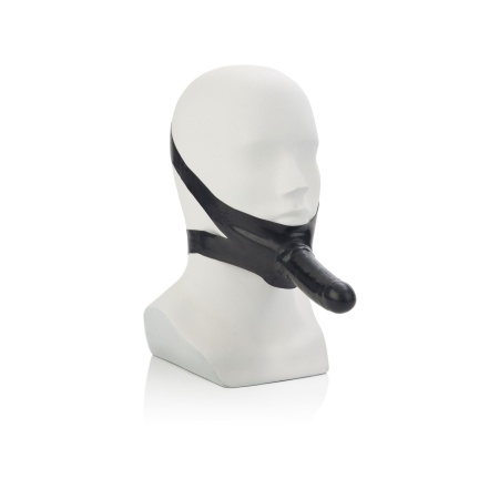 Knebel z dildem Accommodator 12,7 cm mocowany na twarzy - 1