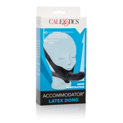 Knebel z dildem Accommodator 12,7 cm mocowany na twarzy - 1 2