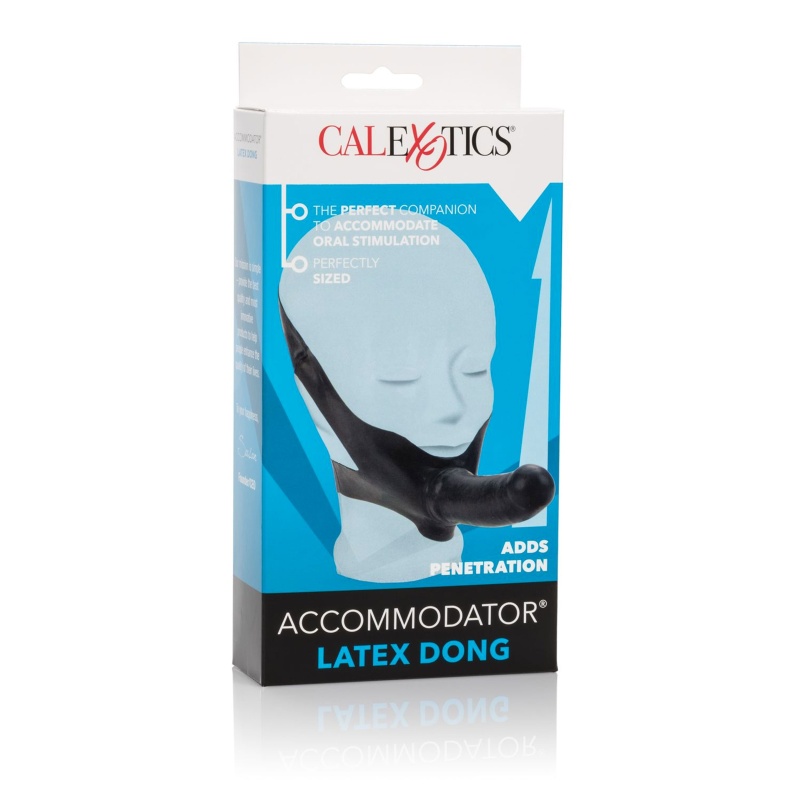 Knebel z dildem Accommodator 12,7 cm mocowany na twarzy - 2