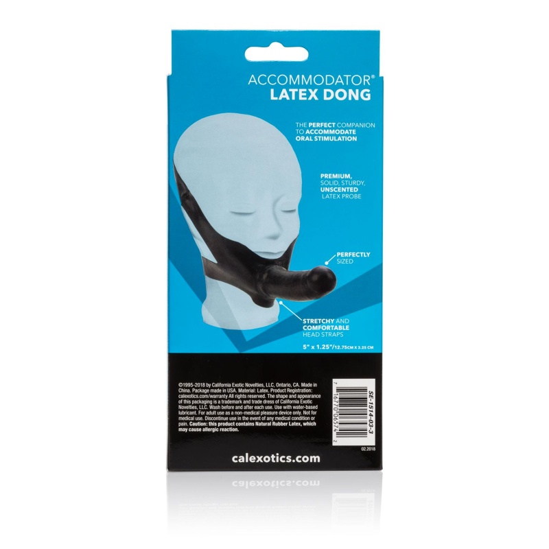 Knebel z dildem Accommodator 12,7 cm mocowany na twarzy - 3
