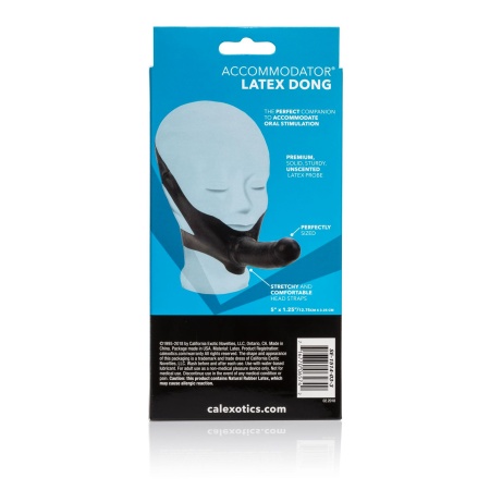 Knebel z dildem Accommodator 12,7 cm mocowany na twarzy - 3