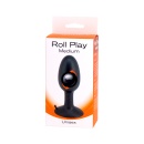 Korek analny Roll Play Medium z kulką grawitacyjną i przyssawką 10 cm - 2