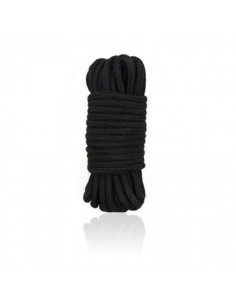Lina BDSM Cotton Rope 5 m black - Liny, sznury BDSM - 1