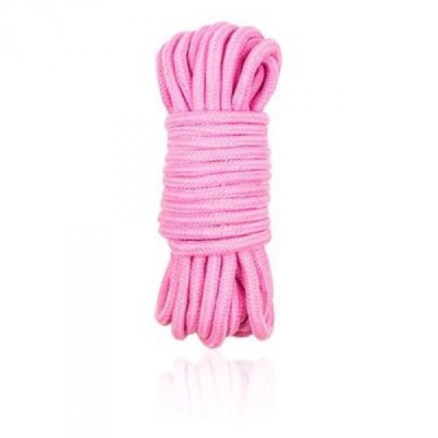 Lina bawełniana Cotton Rope 5 m różowa - 1