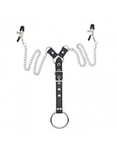 Stymulator-Penitence Man Nipples Clamps BLACK - Klamry i klipsy na sutki - 1