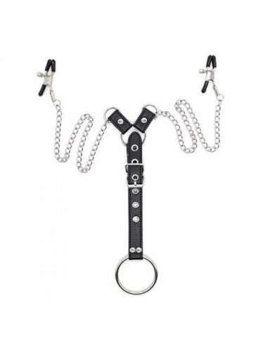 Stymulator-Penitence Man Nipples Clamps BLACK - Klamry i klipsy na sutki - 1