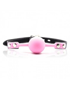 Knebel-Ball Gag + Block (rosa) - Kneble do ust - 1