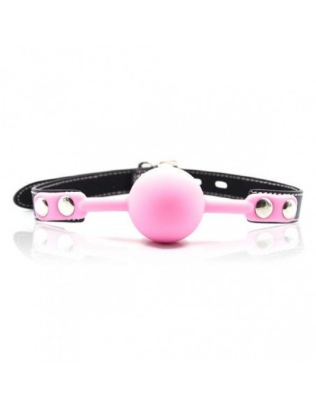 Knebel-Ball Gag + Block (rosa) - Kneble do ust - 1