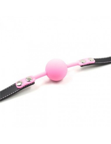 Knebel-Ball Gag + Block (rosa) - Kneble do ust - 3