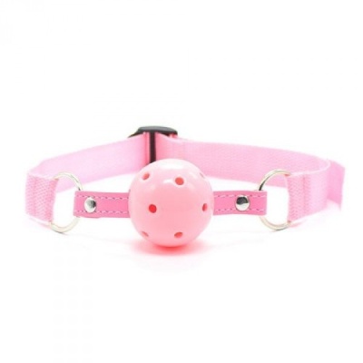 Knebel kulkowy oddychający Easy Breathable Ball Gag 4 cm różowy - 1