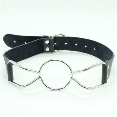 Knebel Ring Gag Deep Throat 4 cm Czarny - 1
