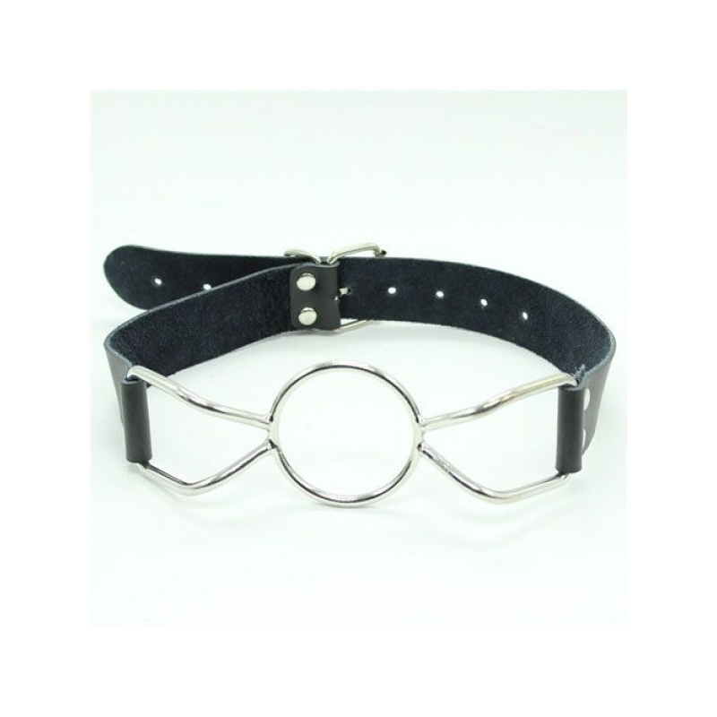 Knebel Ring Gag Deep Throat 4 cm Czarny - 1