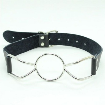 Knebel Ring Gag Deep Throat 4 cm Czarny - 1